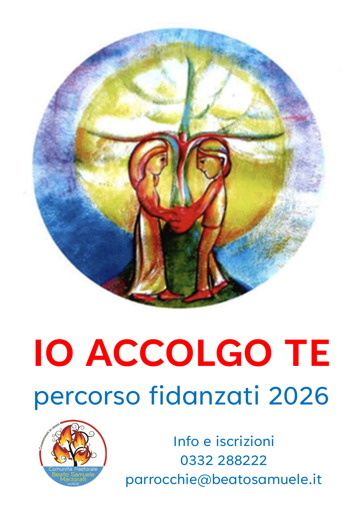 Locandina Io accolgo te, percorso fidanzati 2026